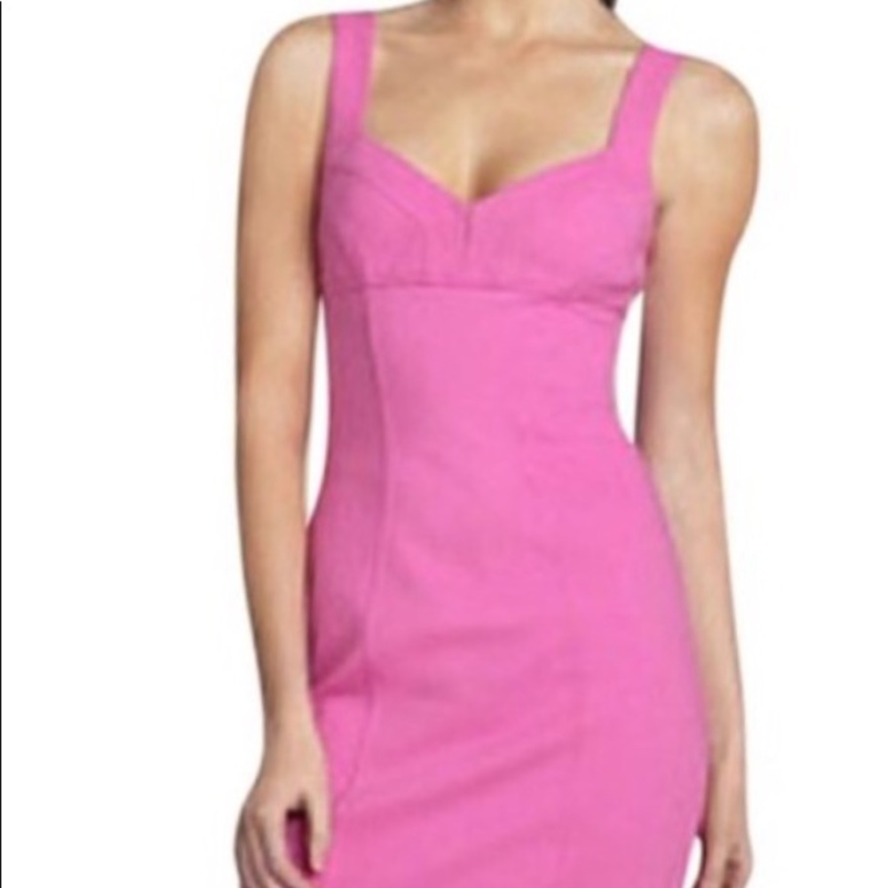 DVF hot pink dress